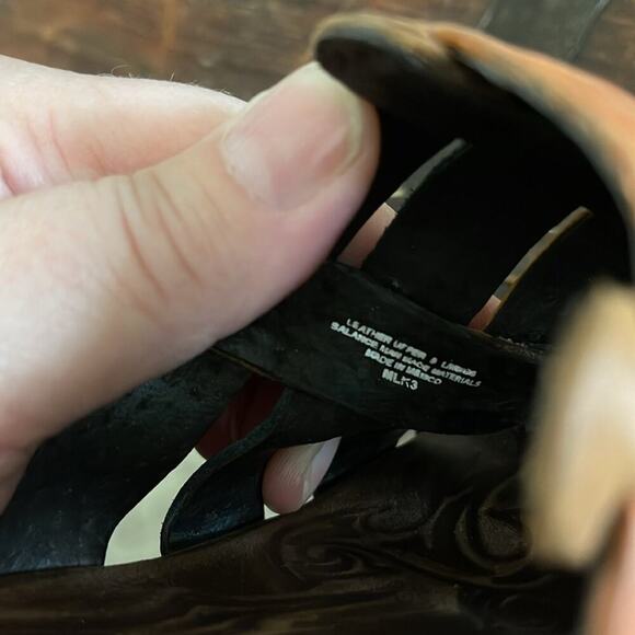 Born Multi-Color Leather Platform Sandals Size 7/38 - Picture 8 of 8